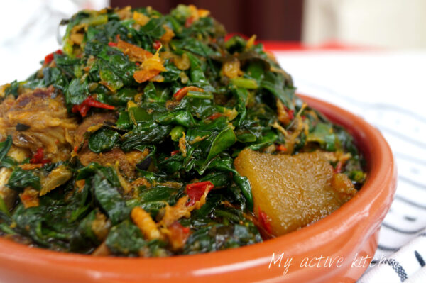 Nigerian Spinach Stew Ace Efo Riro My Active Kitchen 