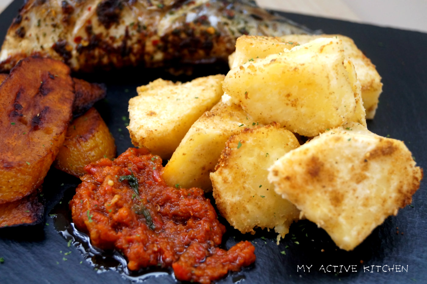 Perfectly Roasted Yam and Fish - My Active Kitchen